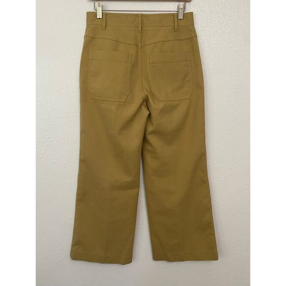 Rebecca Taylor Womens Pique Jean High Rise Wide Leg Size 6 Minimal Contemporary - Picture 2 of 10